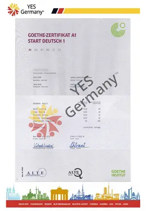 german language letter 25- study in germany consultants | yes germany
