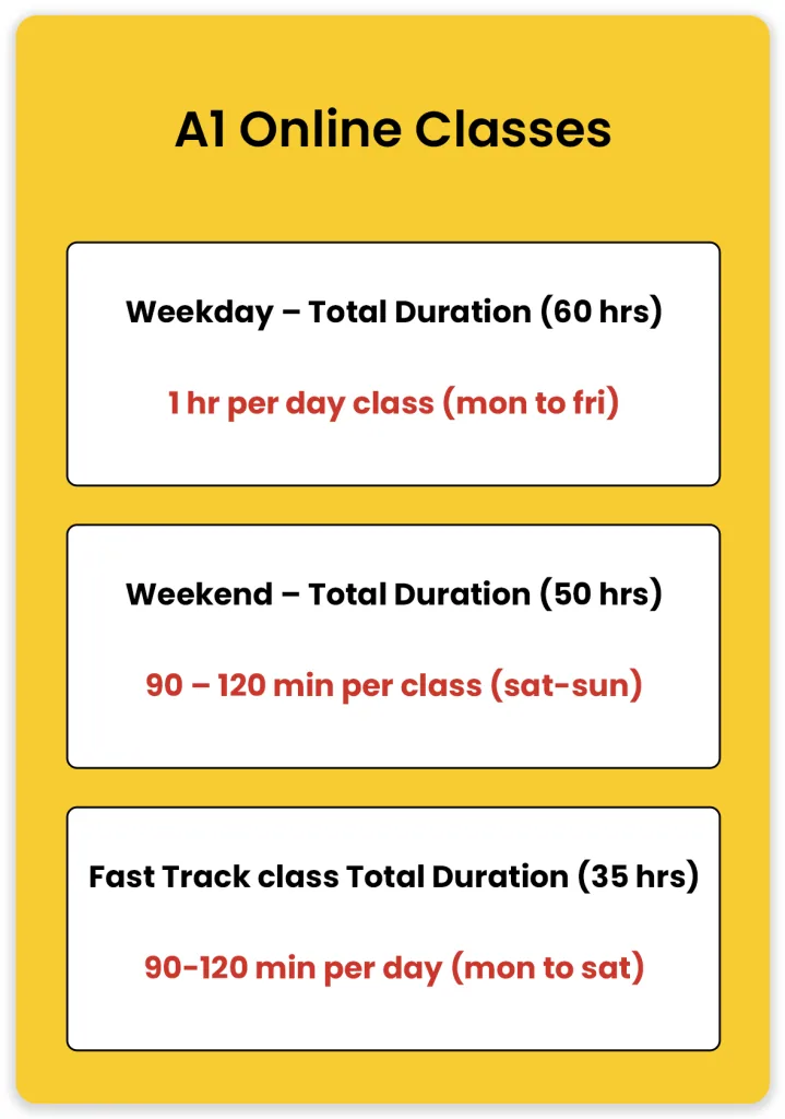 1180 A1 Online Classes - YES Germany