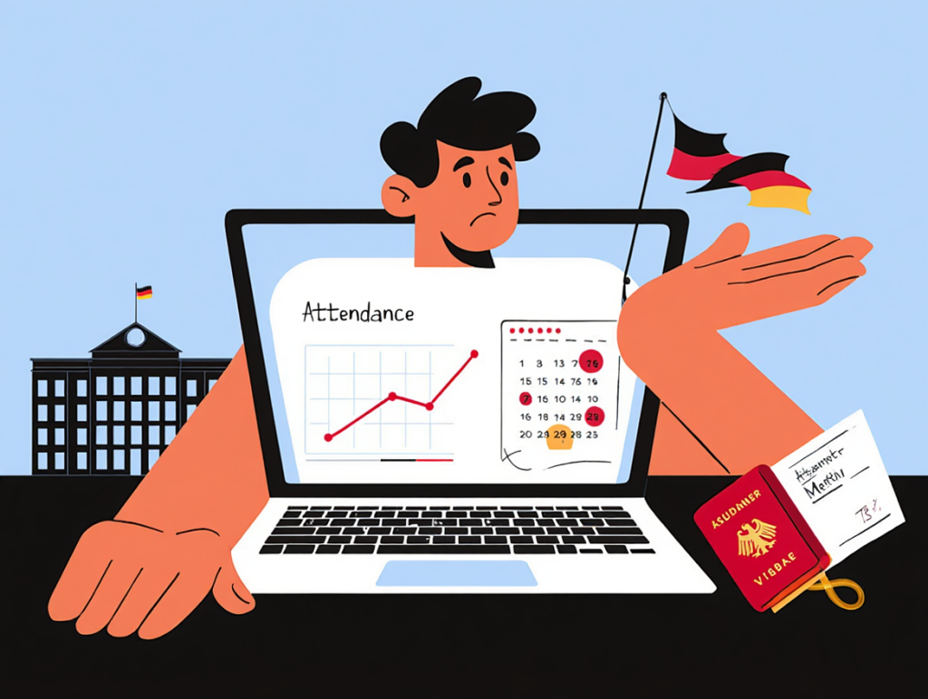 Does poor attendance influence Visa Renewal in Germany?