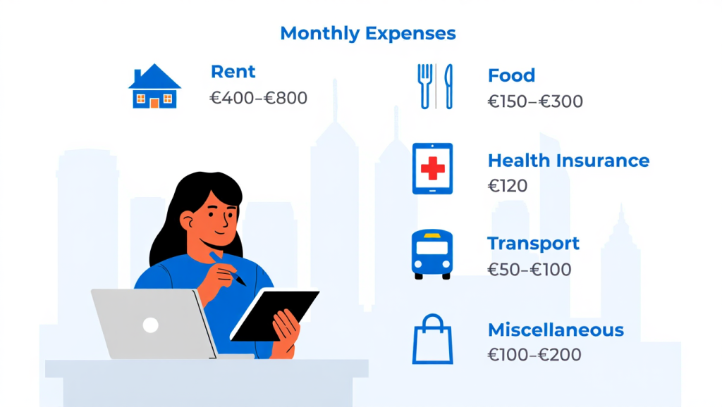 How much do students spend every month?