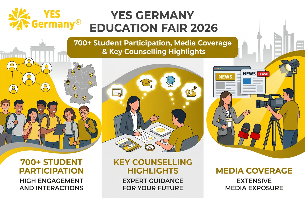 YES Germany Education Fair 2026: 700+ Student Participation, Media Coverage & Key Counselling Highlights