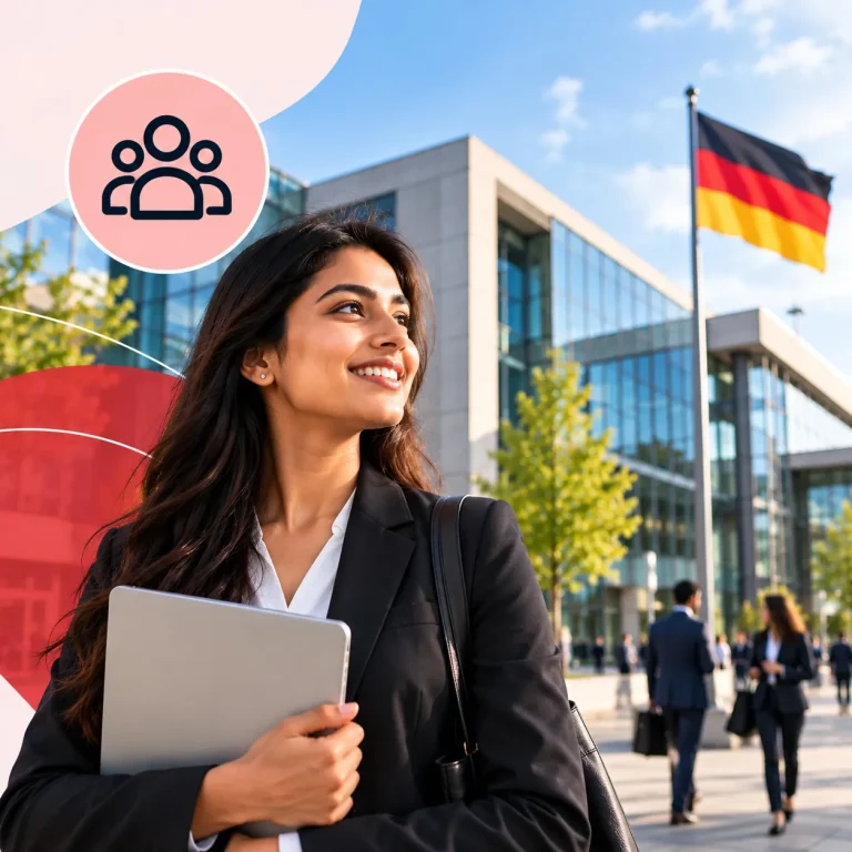 MBA in Germany | YES Germany | YES Germany MBA in Germany – student in business attire outside a German campus