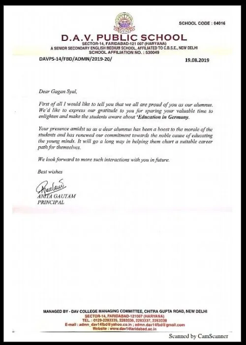 achievement from DAV